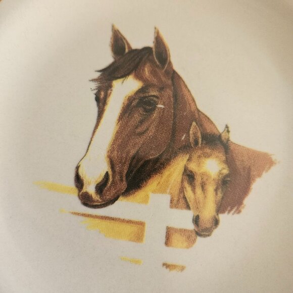 2001 folkcraft cedar valley stables salad/bread plate saucer - Picture 3 of 5